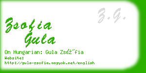 zsofia gula business card